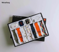 Wenefang i30 Pro Max Suit Hi watch Ultra 11 in 1 Set Ultra Smartwatch With Free Airpods Pro With Adapter and Aluminum Case With 7 Straps 49mm Big HD Display Bluetooth calling Wireless Charging Smartwatch. 