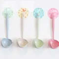 New Soup Spoon Long Handle Kitchen Strainer Solid Color Cooking Colander Kitchen Scoop Plastic Tableware Colander Hot. 