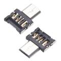Ultra Mini DM Micro USB 5pin OTG Adapter Data Transmiss Connector for Cell Phone Tablet USB Cable Flash Disk Small Pendant A Box of 2 Pcs. 