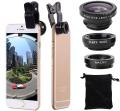 Fisheye Wide Angle Macro Portable 3 In 1 Mobile Phone Camera Lens Clip Macro Smartphone External Lens Android Accessories. 