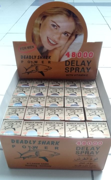 18+ Adults Deadly Shark 48000 Strong Men's Delay, Long Time Sex Spray with Extra Vitamin E  Advance Formula Made In Germany