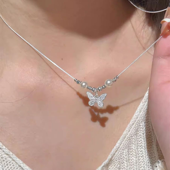 Fashion%20Simple%20Pearls%20Beaded%20Butterfly%20Necklace%20For%20Women%20Girls%20Elegant%20Exquisite%20Clavicle%20Chain%20Jewelry%20Accessories%20Gifts%20Fugar%20-%20Image%202
