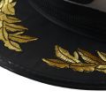 Adult Yacht Boat Captain Hat Navy Cap Ship Sailor Costume Black+White. 