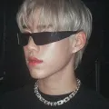 Women's Colorful Sunglasses Men's One-piece Sunglasses Punk Eyewear Trendy Goggles Sport Sunglasses. 