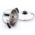 Stainless Steel Cookware Soup Pot with Glass Lid. 