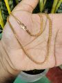Gold Plated 18/24 Inch 2.5mm Singapore square fox chain with Sun Pendant chain for women. 