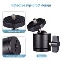 Mini Rotatable Aluminum Mount 1/4 Screw for Camcorder Tripod. 