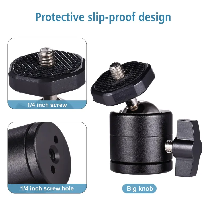 Mini%20Rotatable%20Aluminum%20Mount%201/4%20Screw%20for%20Camcorder%20Tripod%20-%20Image%206