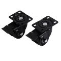 Heavy Duty Casters with Brakes, Table Casters with Safety Double Lock, Floor Protection, Swivel Rubber Casters. 