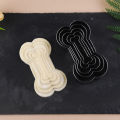 Kitchen Accessories 5pcs Dog Bone Cookie Cutter Set Stainless Steel Sandwich Cutters for Diy Baking Non-stick Reusable Molds. 