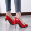 Women High Heel Shoes Classic Fashion Solid Color Pointed Toe Stiletto Slip On Dress Evening Party Pumps. 