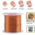 1-3Rolls copper lacquer wire 0.06mm -1.2mm Cable Copper Wire Magnet Wire Enameled Copper Winding Wire Coil Copper Wire. 
