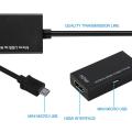 OH  Mini Micro USB To HDMI Adapter Converter Cable Portable Micro USB Male To Female HDMI Adapter Cable Black. 