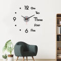 3D Numbers and English Words DIY Wall Clock. 