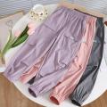 Girls Summer Quick-Drying Pants Western Style Boys and Girls Summer Clothes Ice Silk Anti Mosquito Pants Medium and Big Children Summer Clothes Thin Sports Trousers. 
