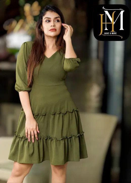 Lady%20Dress%20Short%20Frock%20More%20Colour%20Medium%20Sleeve%20For%20Beautiful%20Girls%20Fk10011%20-%20Image%203