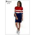 Privi Fashion Colour Block Tshirt Dress for Women. 