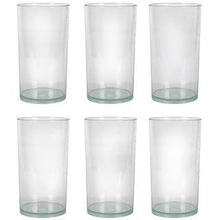 Heavy Plastic Unbreakable Material Transparent Water Glass {300 ml}- 6Pcs Set