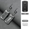 Zinc Alloy Goatskin Leather Motorcycle Key Fob Case Cover Smart Keyless Remote Shell Holder Keychain Buttons Protector For Yamaha Aerox NMAX XMAX TMAX QBIX NVX Janus QBIX Sniper Grand Filano Q-bix 125 155 250 300 400 Y16. 