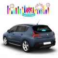 Car Windshield LED Sound Activated Equalizer Car Neon EL Light Music Rhythm Flash Lamp Sticker Styling With Control Box-50x25cm. 