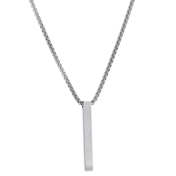 Sunny Men Necklace Stainless Steel Solid Color Chain, a Lightweight Male Pendant Gift