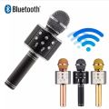 High Quality Wireless Microphone Bluetooth Karaoke Speaker Handheld Mic Ktv Party Player Portable Kids Gift Led Usb Studio WS-858 NN Collection. 