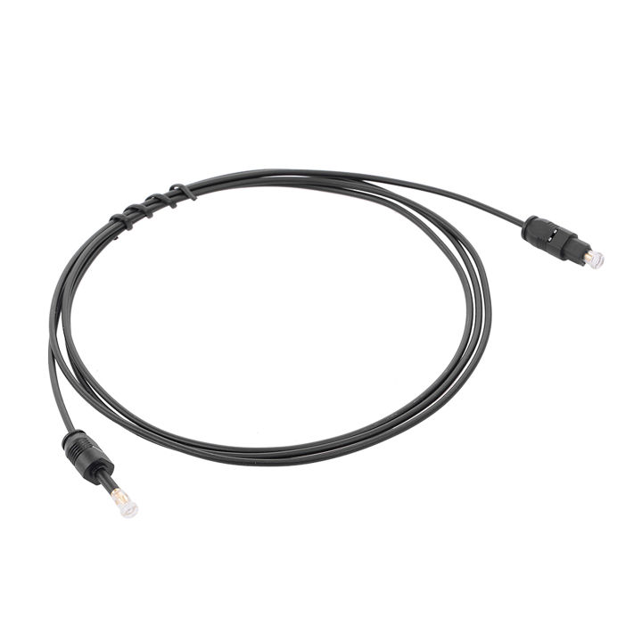 HXSJ%20Gold-Plated%20Toslink%20To%20Mini%20Toslink%20Digital%20Optical%20Fiber%20Square%20To%20Round%20Interface%203.5Mm%20Audio%20Cable%20150Cm%20(Black)%20-%20Image%202