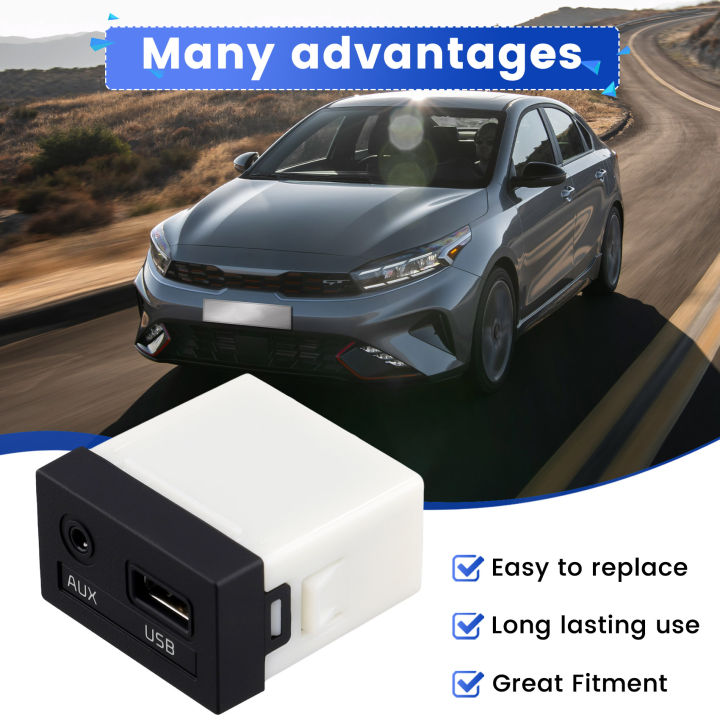 USB/AUX%20Audio%20Input%20Port%20Adapter%20Jack%20For%20Forte%20Cerato%20-%20Image%203