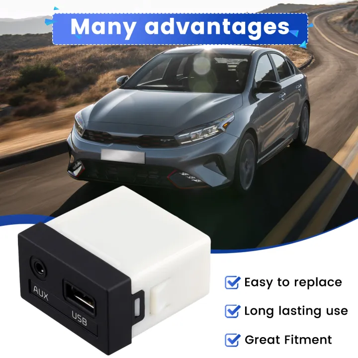 USB/AUX%20Audio%20Input%20Port%20Adapter%20Jack%20For%20Forte%20Cerato%20-%20Image%202