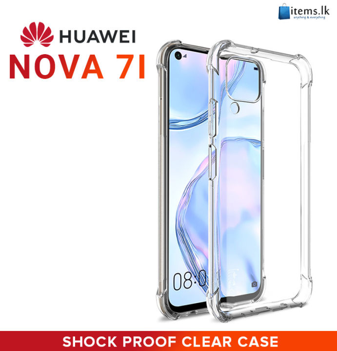 Luxury Transparent Shockproof Bumper Case For Huawei Nova 7i Crystal Transparent Premium Quality Shockproof Protective Phone ShellNova 7i Soft TPU Cover Case