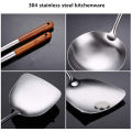 304 Stainless Steel Frying Spoon With Rosewood Handle and Extended Chef Special Frying Spoon. 