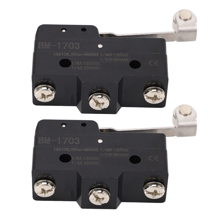Roller Limit Switch Good Sealing NO+NC 250VAC High Strength Strong Conductivity Large Load Bearing Capacity Hinge Roller Lever Switch for Stamping Machinery