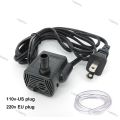 Ultra quiet 3W AC 220V 110V EU US plug Mini Water Pump Flow Rate Waterproof Brushless Water Filter for Fish Tank Fountain tools BPH. 
