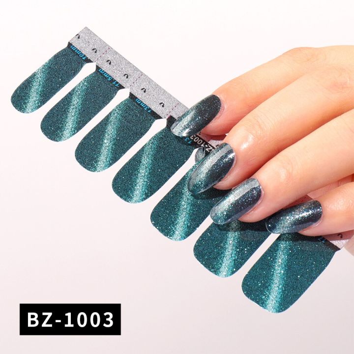 1%20Sheet%20Nail%20Art%20Stickers%20Glitter%20Gradient%20UV%20Gel%20Polish%20Nail%20Wraps%20Strips%20Full%20Cover%20Nail%20Polish%20Stickers%20Decals%20Manicure%20Tool%20-%20Image%206
