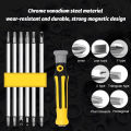 12 In 1 Magnetic Screwdriver Set Cross Flat Shaped Screwdriver Head Multifunctional Precision Handheld Maintenance Tool. 
