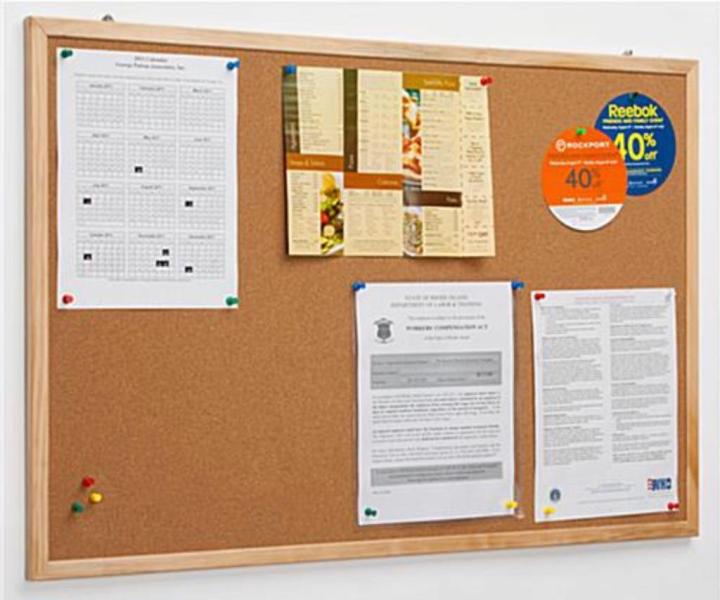 Cork Notice Boards Wooden Frame 3 X 2 Feet