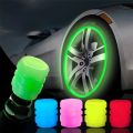 DeoDap Luminous Wheels Car Tire Valve Stem Caps, Glow Luminous at Night, Air Caps Cover Fluorescent, Illuminated Auto Car Wheel Valve Stem Caps Cover for SUV, Motorcycles, Truck. 