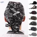 Fashion Chef Headwrap Tie Back Hat Skull Cap for Waiters. 