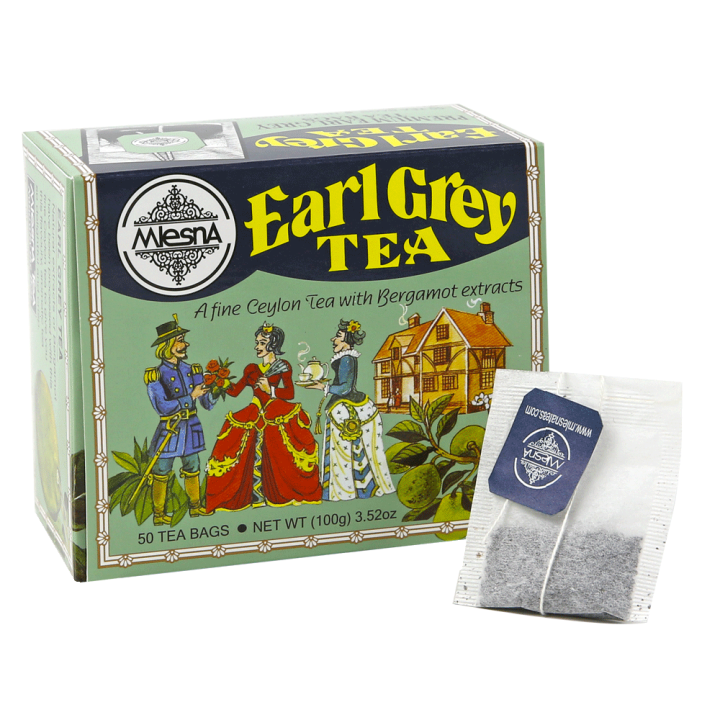 Mlesna Earl Grey String & Tag 50 Tea Bags (100g)