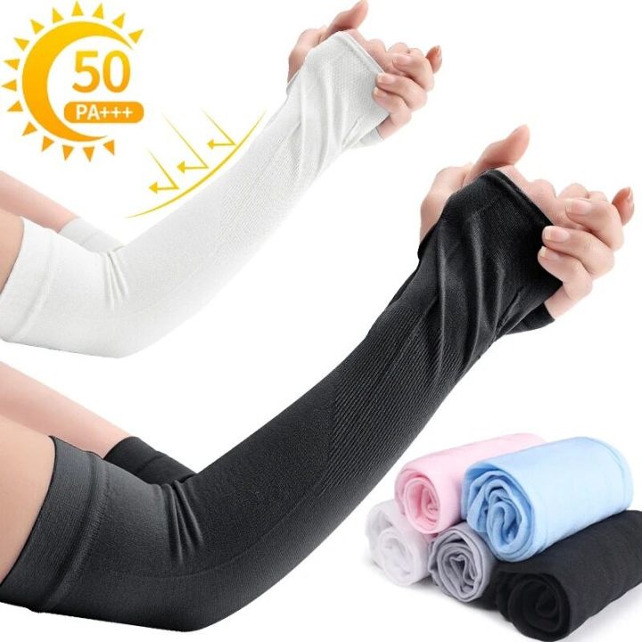 Outdoors Cycling UV Protection Arm Covers Summer Ice Silk Sunscreen Oversleeves for Men Women Skin Protection Fashion Arm Sleeves