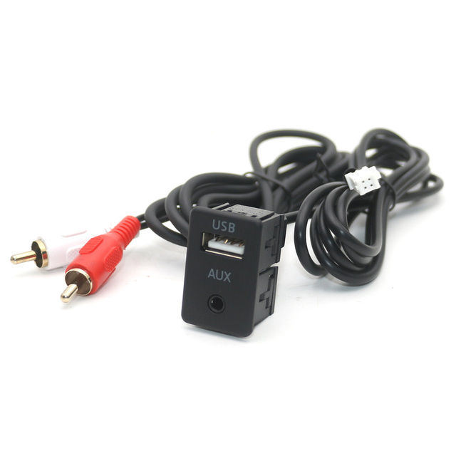 Car%20Dash%20Flush%20Mount%204%206pin%20Dual%20Type-C%20Usb%20Port%20Switch%20Panel%203.5mm%20Aux%20Rca%20Interface%20Cable%20Adapter%20Multimedia%20Unit%20-%20Image%207