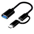 2 in 1 USB 3.0 OTG Adapter Cable Type-C Micro-USB to USB 3.0-Black. 