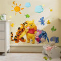 Nursery Winnie The Pooh With Friends Wall Stickers For Kids Room Home Decoration Cartoon Bear Pig  baby children cartoon bedroom room decor wall stickers removable kids nursery decal sticker Wall Decoration Stickers wall deco. 