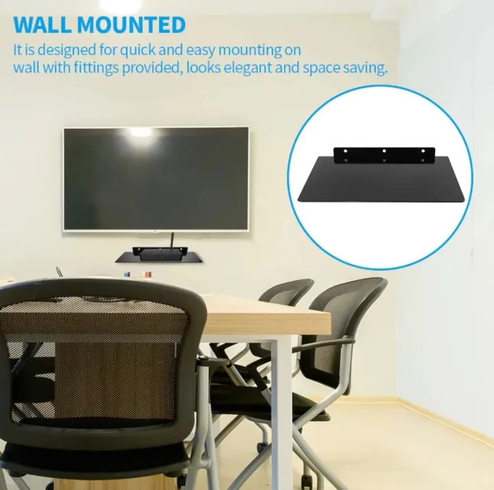 Glass%20Bracket%20for%20DTV%20Decoders,%20DVD%20player,%20Peo%20TV%20,%20DVR%20Satellite%20Receiver%20Router%20Phone%20Remote%20-%20Wall%20Mount%20-%20Image%206