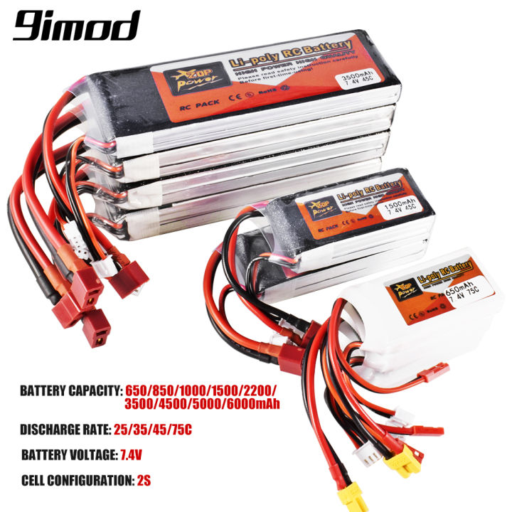 RC 2s 7,4 V 650-6000mAh Batteria Lipo 25-75C XT60/T/JST Per Drone - Foto 13