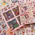 40Pcs Kawaii Stickers Handbook Cute Cartoon Pattern Stickers PET Waterproof Box Scrapbooking Stickers Stationery Supplies. 