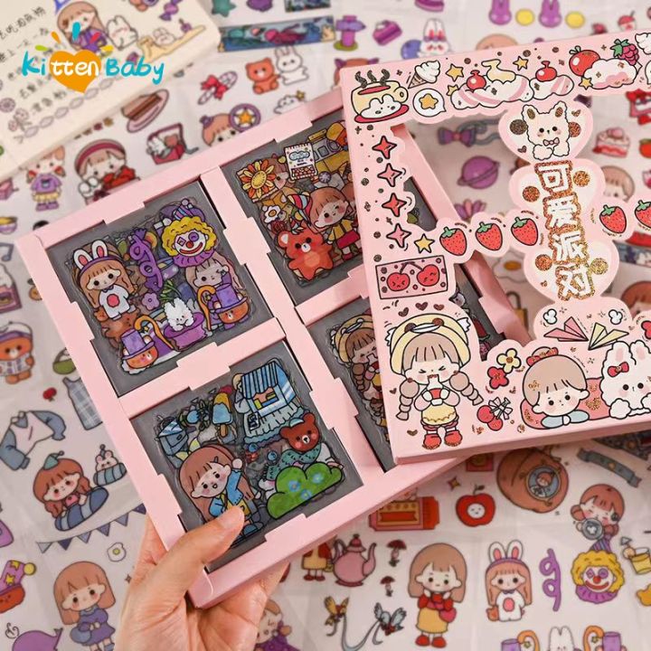 40Pcs%20Kawaii%20Stickers%20Handbook%20Cute%20Cartoon%20Pattern%20Stickers%20PET%20Waterproof%20Box%20Scrapbooking%20Stickers%20Stationery%20Supplies%20-%20Image%202