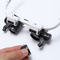 8x 15x 23x Double Eye Loupe Head Wearing Repair Jeweler Watch Clock Magnifier Illuminated Magnifying Glass with LED Light. 