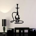 Arabic Hookah Vinyl Decal Skull Shisha Smoking Bar Wall Stickers Mural Home Decoration Accessories Living Room Decals A099. 