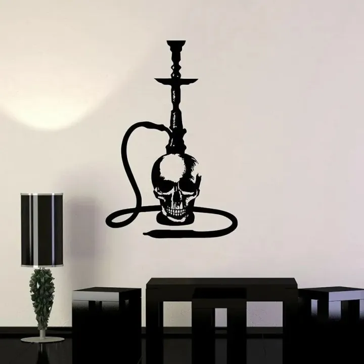 Arabic%20Hookah%20Vinyl%20Decal%20Skull%20Shisha%20Smoking%20Bar%20Wall%20Stickers%20Mural%20Home%20Decoration%20Accessories%20Living%20Room%20Decals%20A099%20-%20Image%204